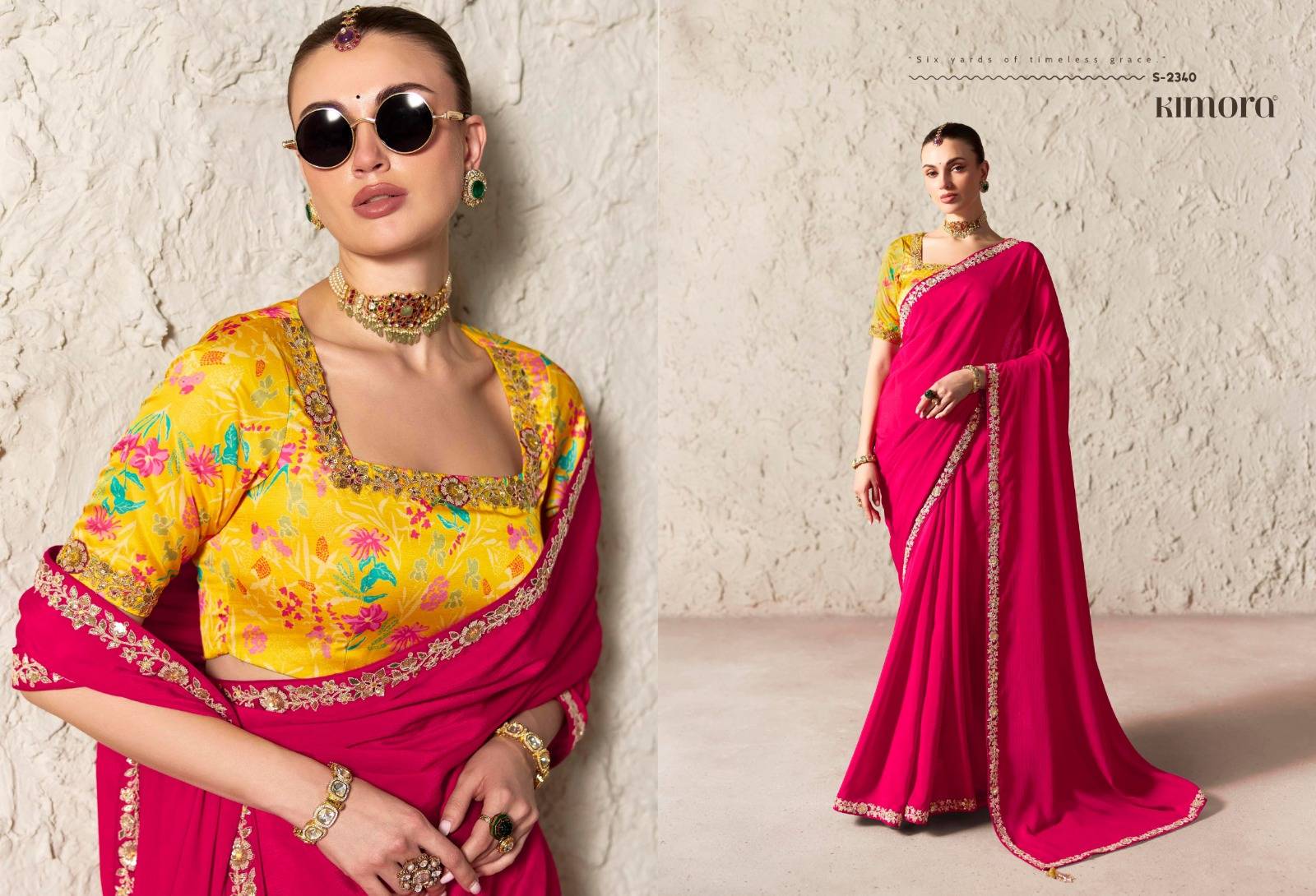 Rangat Vol-4 By Kimora Fashion 2331 To 2345 Series COLORFUL BEAUTIFUL FANCY PARTY WEAR & TRADITIONAL WEAR SAREES AT WHOLESALE PRICE